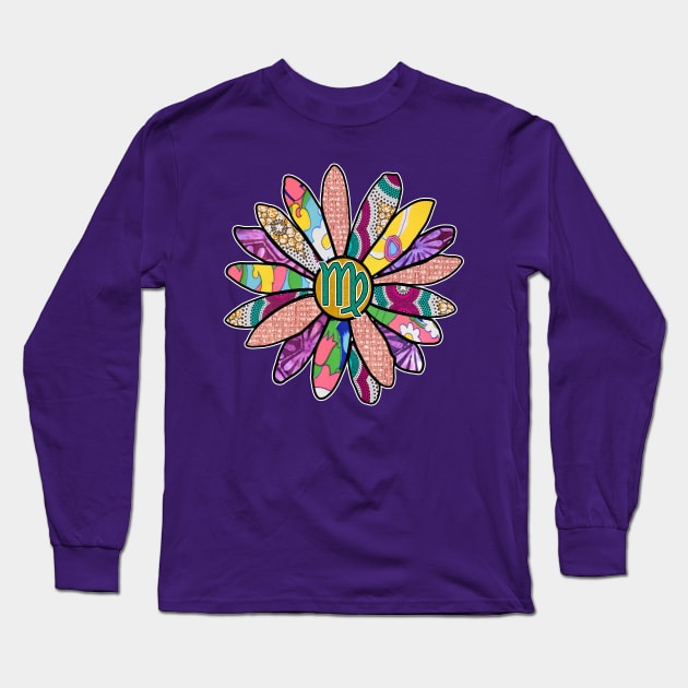 Virgo Spring vibes Flower Long Sleeve T-Shirt by artbyomega